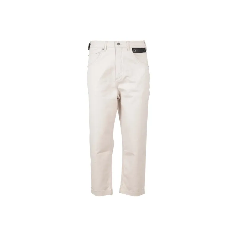 Neil Barrett Logo Detailed Flared Cropped Pants-0