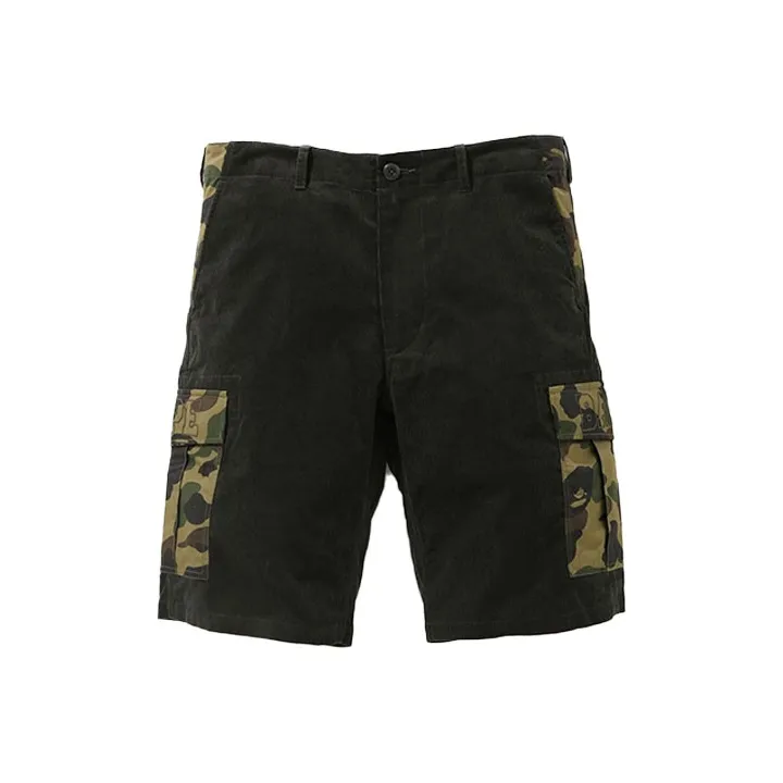Bape 1st Camo Corduroy Wide 6Pocket Shorts-2