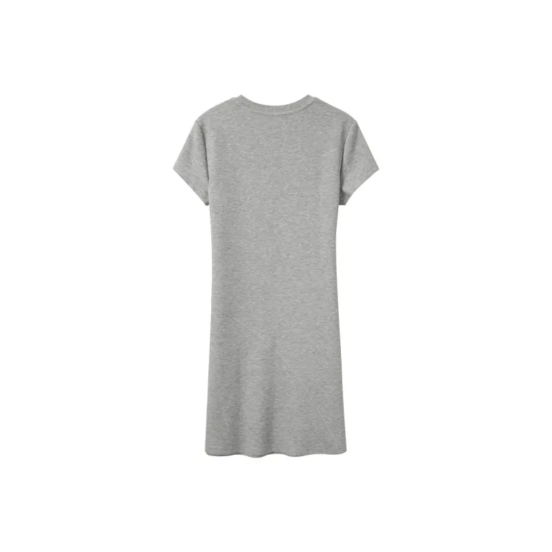 3COLOUR Short Sleeved Dress Women's Stone Gray-1