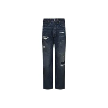 Ralph Lauren Rrl Five Pocket Distressed Jeans