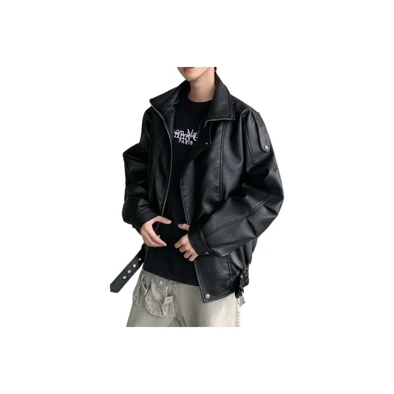 ZYKY Leather Jacket Unisex Black-0