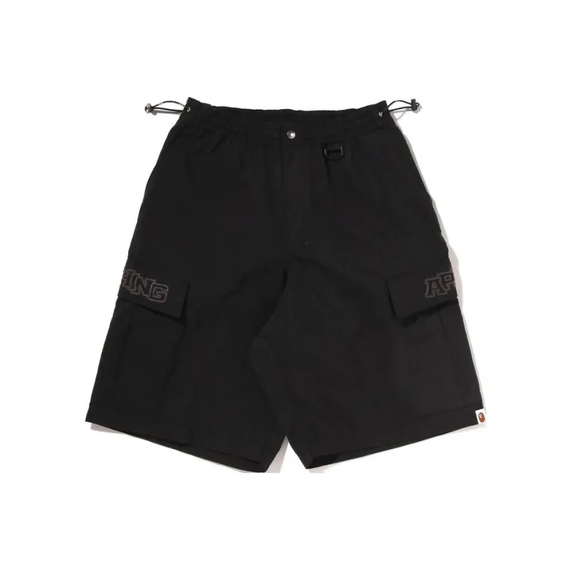 Bape Wide Cargo Shorts-4