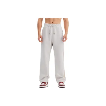 DECATHLON DOMYOS Knitted Sweatpants Men's Light White Lime Gray