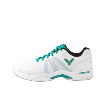 VICTOR Wear Resistant Low Top Badminton Shoes Unisex White Blue