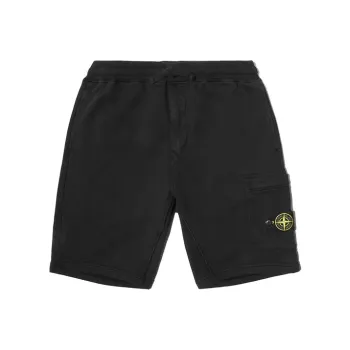 STONE ISLAND 64651 Cotton Fleece Garment Dyed Shorts