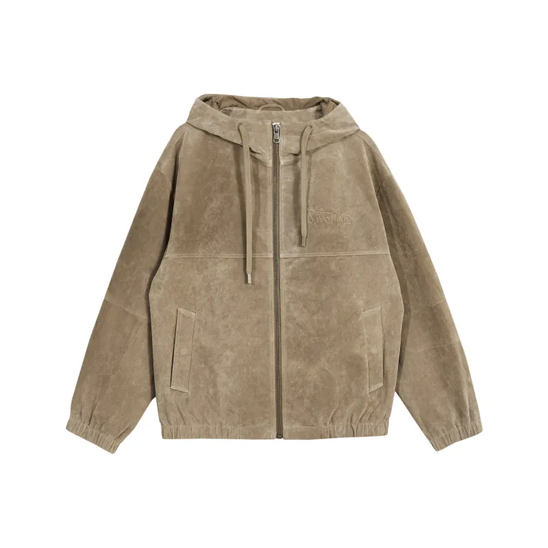 JACK JONES· Leather Jacket Men's Khaki-0