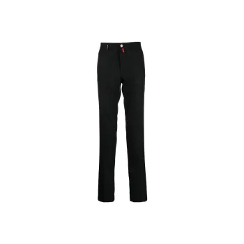 KITON Logo-patch Button-fastening Tapered Trousers