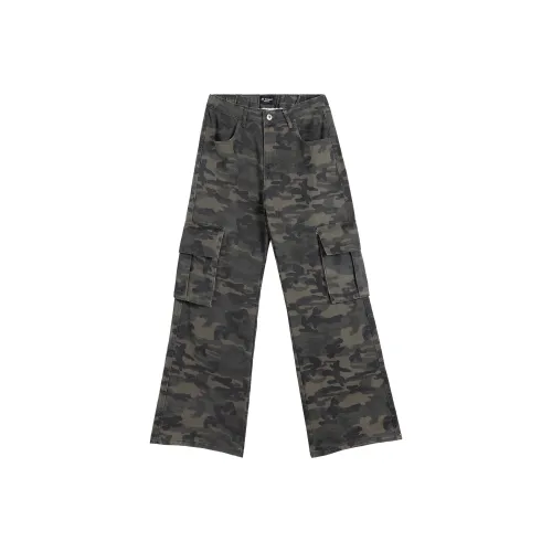 HEIYIXIANSHENG Cargo Pants Unisex Army Green