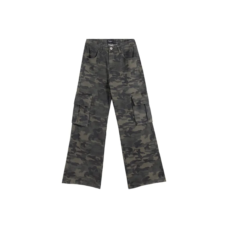 HEIYIXIANSHENG Cargo Pants Unisex Army Green-0