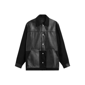 ZARA Leather Jacket Men's Black