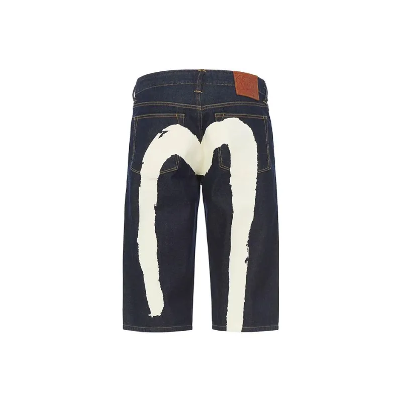 EVISU Fitted Shorts Men's Denim Blue-0