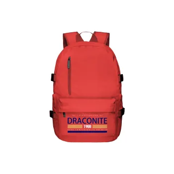 DRACONITE Polyester Polyester Backpack Unisex Red