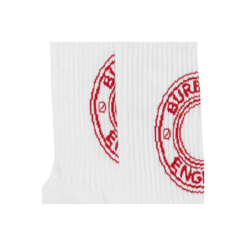 Burberry Knee High Socks Women's White-3