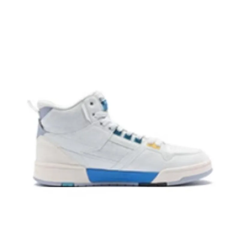 QIAODAN Slip Resistant Waterproof High Top Skateboard Shoes Men's Apricot-1