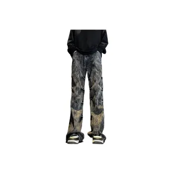 NVRFRGT Jeans Unisex Black Gray Color