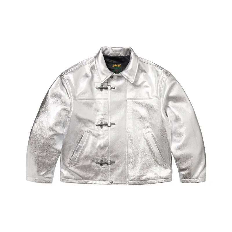 Supreme Schott Leather Clip Jacket-3
