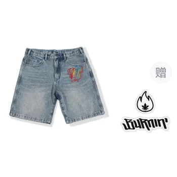 BURNIN Denim Shorts Unisex Blue