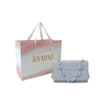 RIVMIND PU Crossbody One Shoulder Handbags Women's Ecru/Silver/Black/Pink/Blue