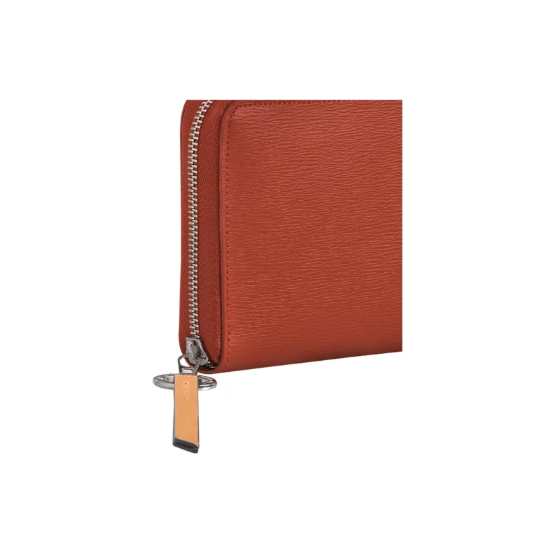 LONGCHAMP Le Pliage City Coated Canvas With Leather Wallet Women's Reddish Brown-4