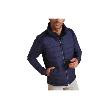 DECATHLON Puffer Jacket Men's Blue Black/Silver Gray/Turkish Blue