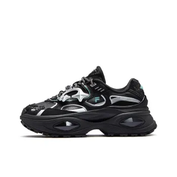 FILA FUSION BIANCO III Low Top Chunky Sneakers Women's Black Silver