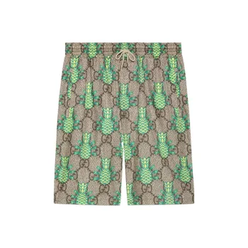 GUCCI Pineapple SS22 Casual Shorts Men's Ebony