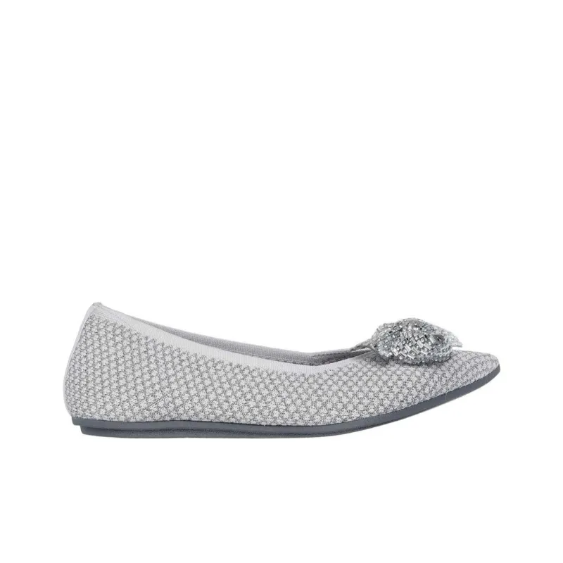 Skechers Cleo Point Shimmery Shine Low Top Casual Shoes Women's Silver-1
