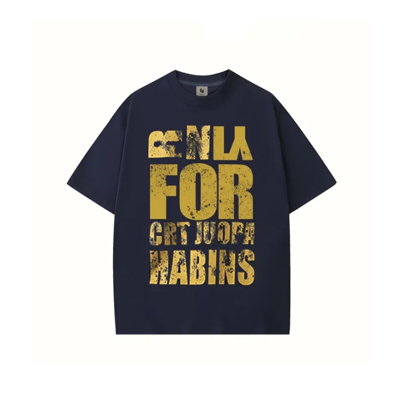 GY.VG T Shirts Unisex Navy Blue-0