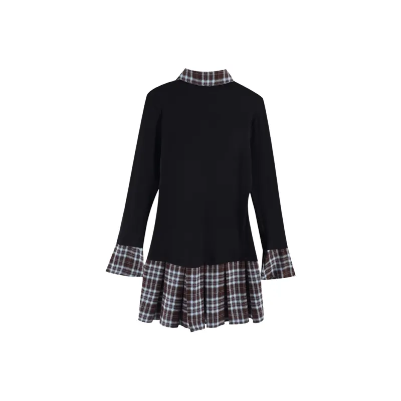 Incolore Long Sleeved Dress Women's Black-1