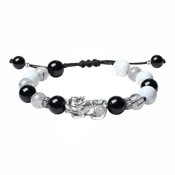 Ancient Jewelry Obsidian Bracelets Unisex
