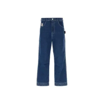 BODE Embroidered Denim Knolly Brook Trouser