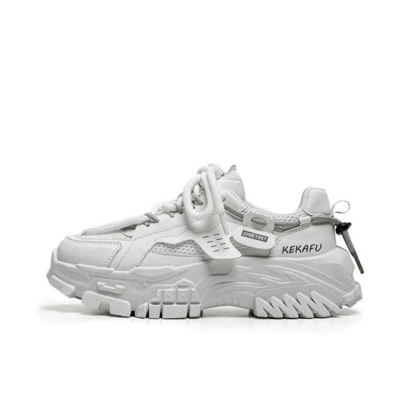KEKAFU Anti Slip Wear Resistant Low Top Chunky Sneakers Men's-0