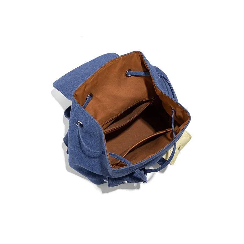 Vigno Synthetic Leather Backpack Women's Blue-6