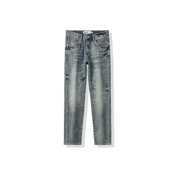 HIPANDA Denim Pants Men's Vintage Blue