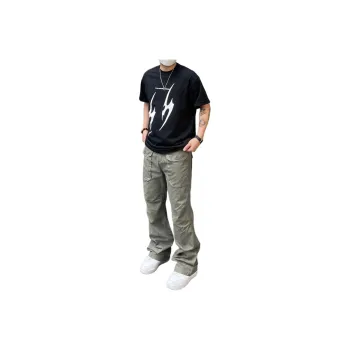 NVRFRGT Cargo Pants Unisex Gray Green