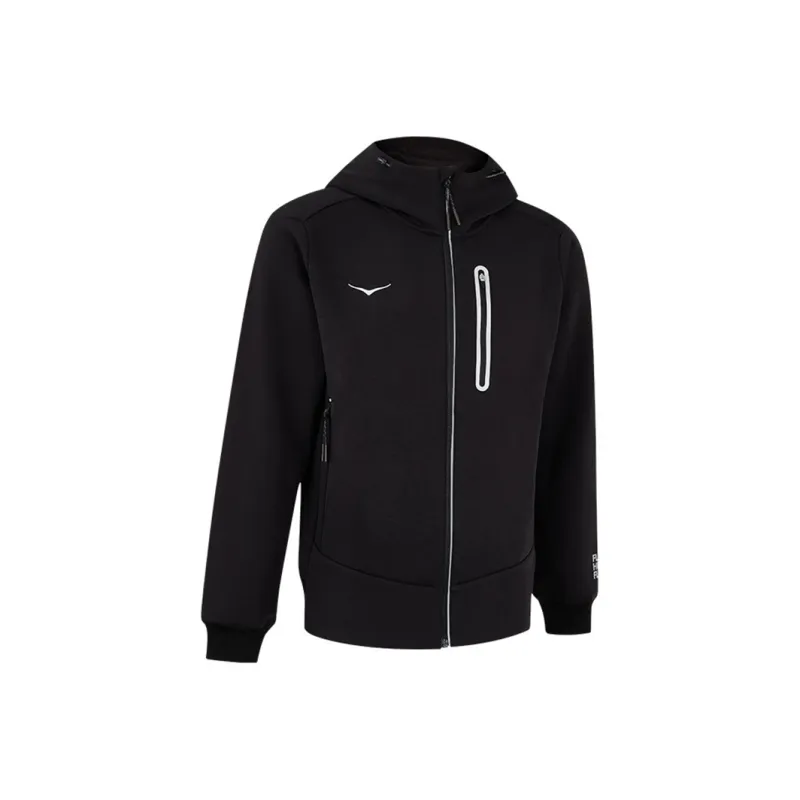 HOKA ONE ONE AW24 KNIT JACKET CHN Jackets Coats Men's Black-0