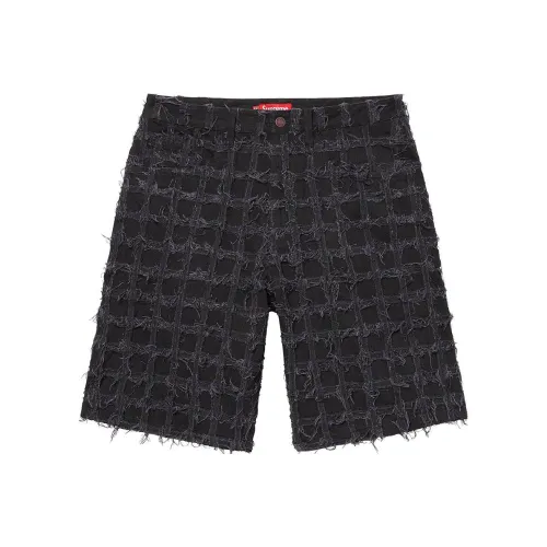 Supreme Frayed Patchwork Baggy Denim Short