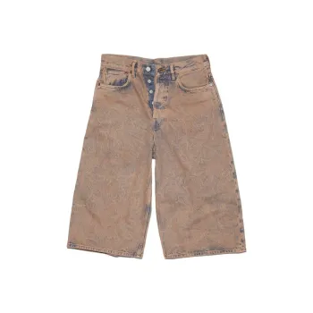 Acne Studios Denim Shorts Unisex Pink Gray