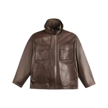 TOD'S SS25 Leather Jacket Men's Brown