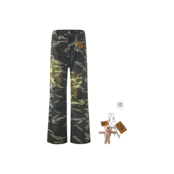 HOKLV SS25 Jeans Unisex Camouflage