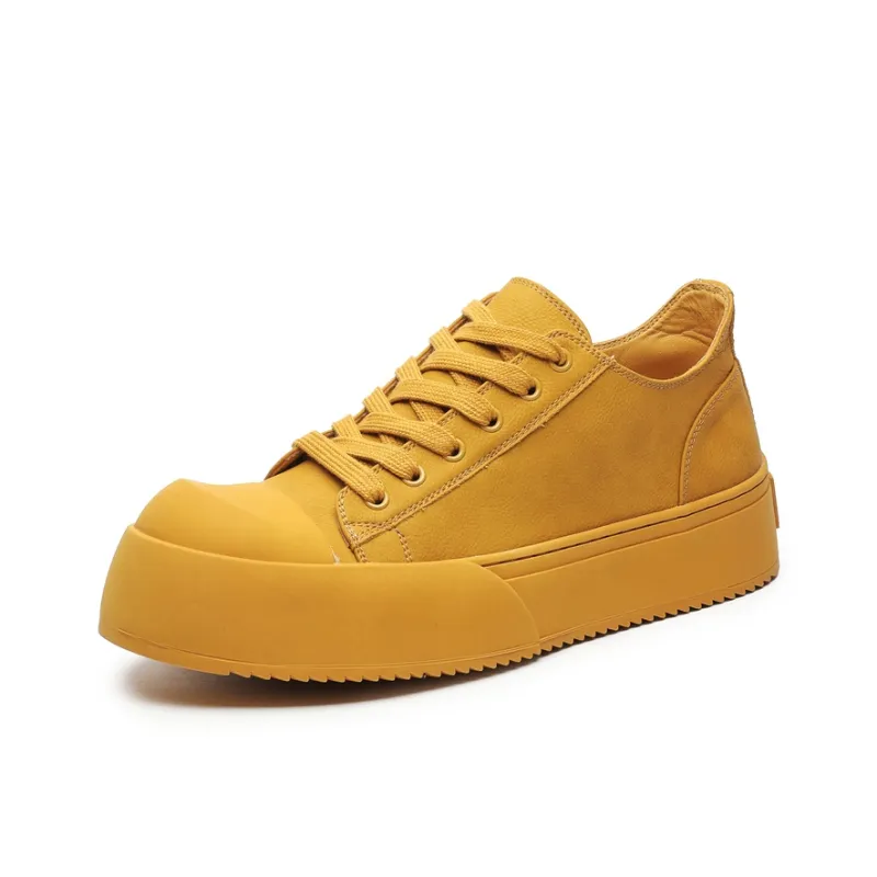 ACEMICKY Low Top Skateboard Shoes Men's Yellow-1