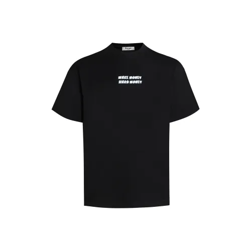 LIUREGALI 블랙 남녀공용 티셔츠