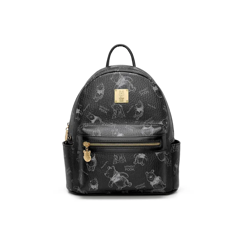 Disney Winnie The Pooh Series PVC Backpack Regular Women's Apricot/Pink/Black-14