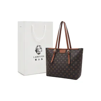 Old Man's Head Synthetic Leather Shoulder Bag Women's Coffee