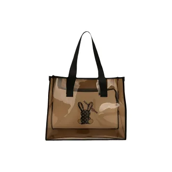 ALOENEY PVC Toiletry Bag Shoulder Bag Unisex Linen