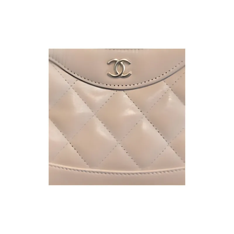 CHANEL Waxed Lambskin Shoulder Bag, Crossbody Bag, Handbag Mini Women's Milk Tea Champagne-2