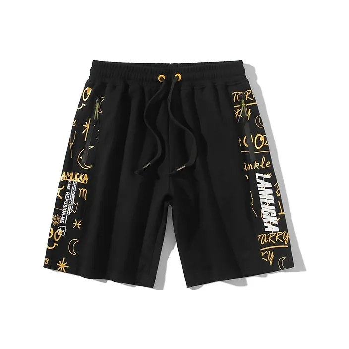 LAMLICKA Loose Fit Shorts Unisex Black-0