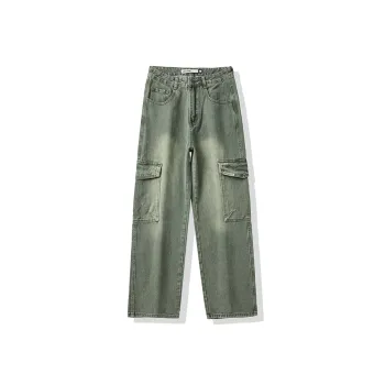 HIPANDA Jeans Men's Vintage Green