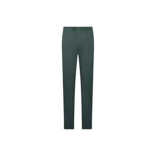 SAINT ANGELO Suit Trouser Men's Moss Green Skin Texture Clean Color