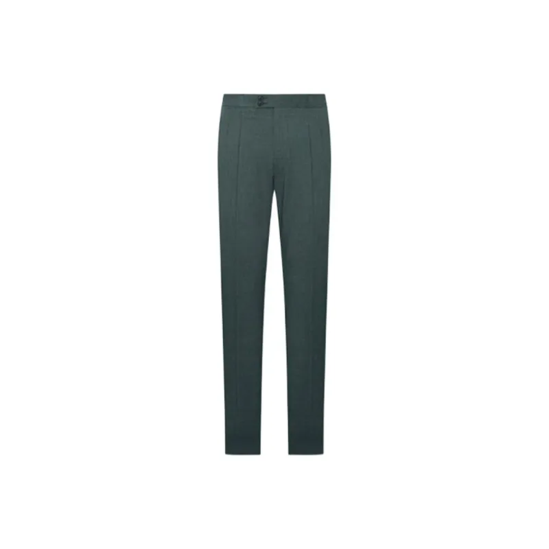 SAINT ANGELO Suit Trouser Men's Moss Green Skin Texture Clean Color-1
